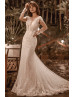 Beaded Ivory Lace Shimmering Tulle Wedding Dress